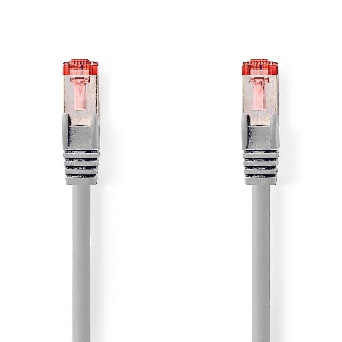 CAT6 Network Cable | RJ45 Male | RJ45 Male | S/FTP | 3.00 m | Round | LSZH | Grey | Label