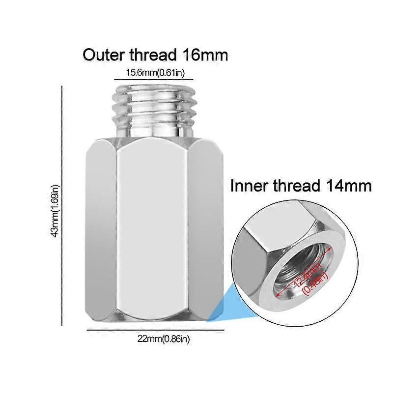 Polishing Machine Accessories Chassis Extension Rod Angle Grinder Conversion Joint14 Inner Wire To Outer Wire 16