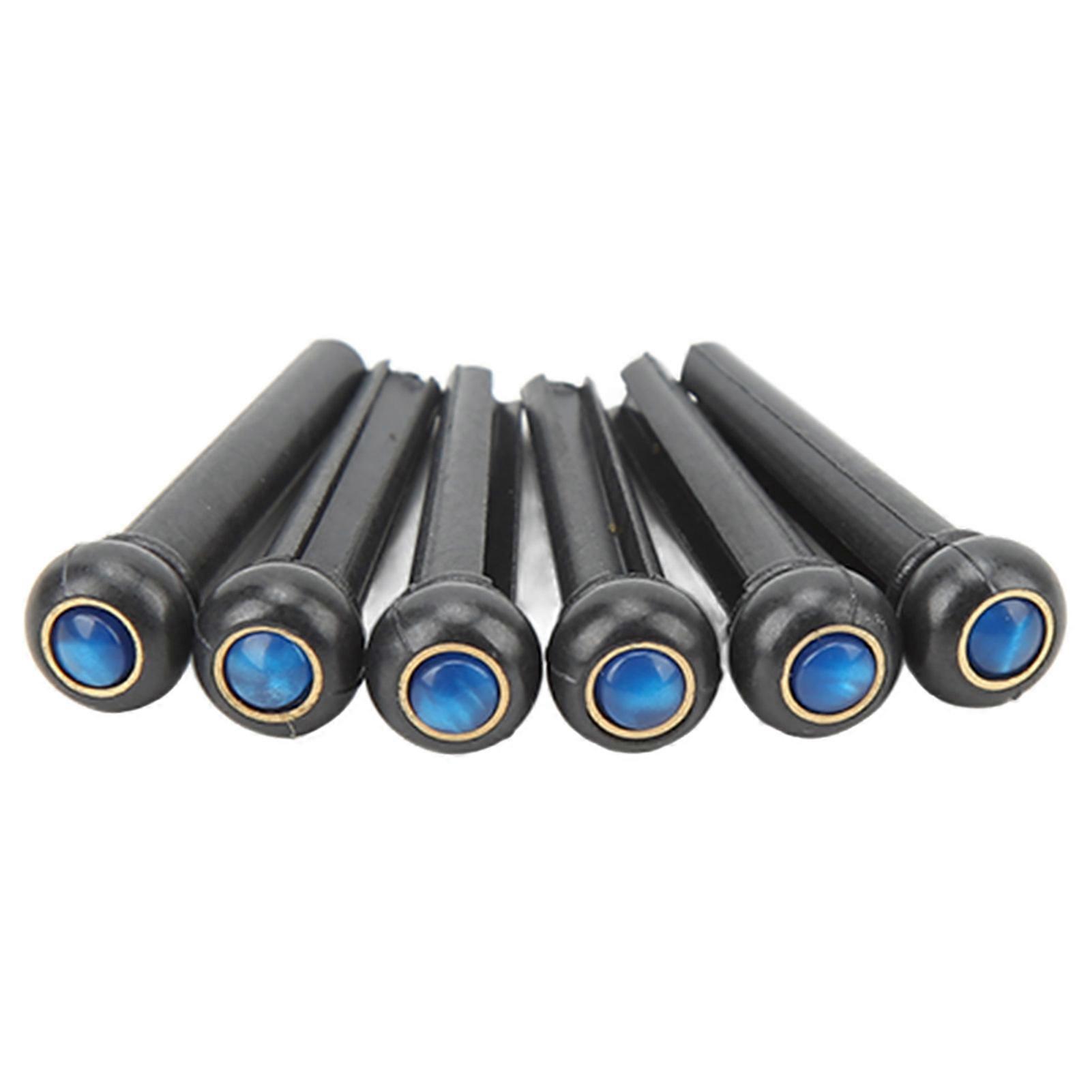 6st svart gitarr stallstift kit dekorativ robust klarhet ökande gitarr stallstift ersättning