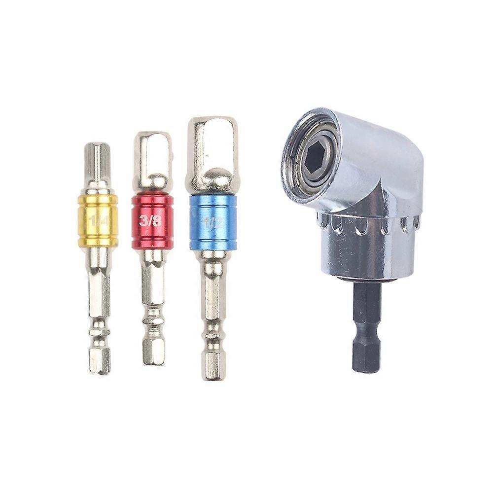 1/4 3/8 1/2 Bit Set Shank Drill Socket Adapter for Impact Driver with Hex Shank to Square Socket Drill Bits Bar ExtensionTools