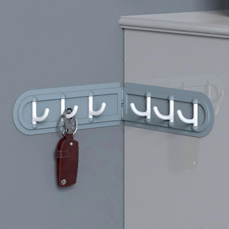 2pcs Creative Corner Hook Folding Kitchen Bathroom Free Punching Hook Back Door Hook