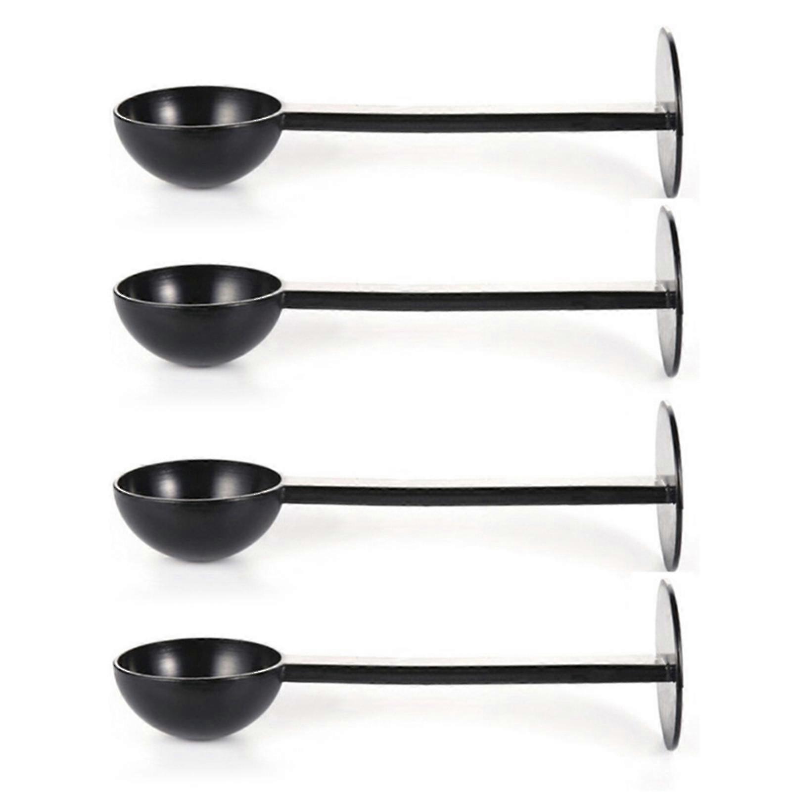 4 Pcs Coffee Measuring Spoon 2-in-1 Espresso Tamper 10g Standard Bean Powder Hammer Spoon For Cafe
