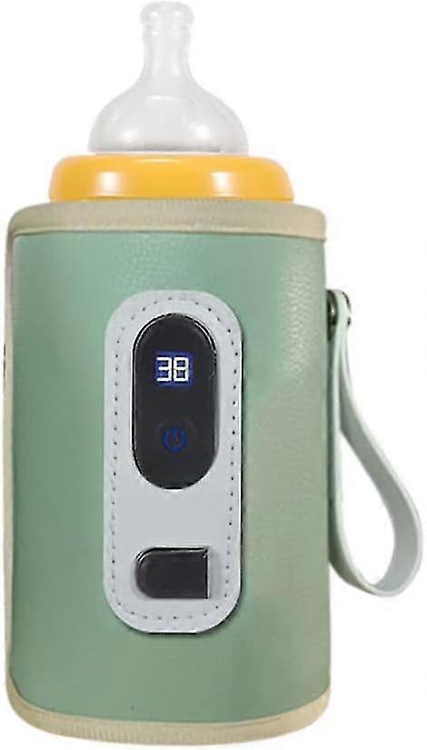 bärbar babyflaskvärmare, flaskvärmare för barn, USB-mjölkflaskvärmare med LCD-skärm, flaskvarm hjälpare för mjölk, vatten