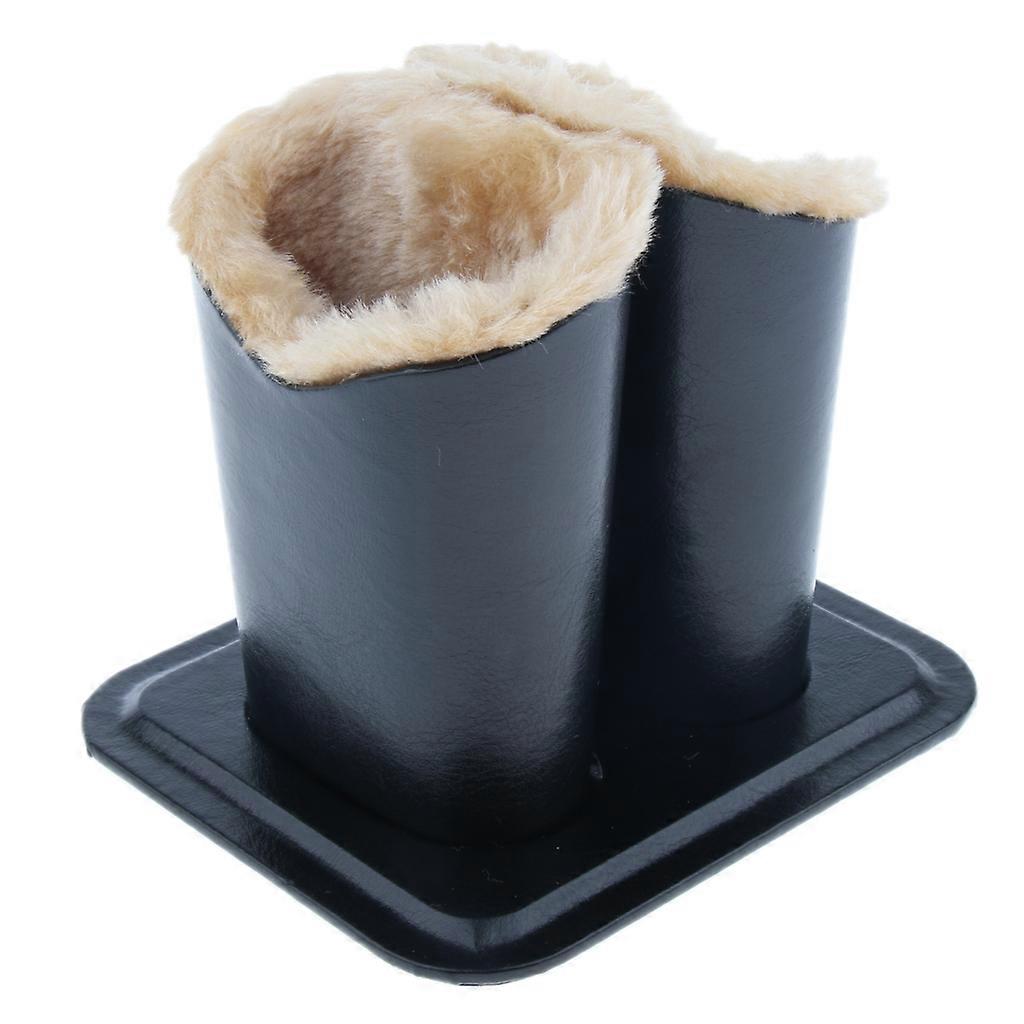 PU Plush Lined Eyeglass Stand Holder Protective Glasses Stand Double Head