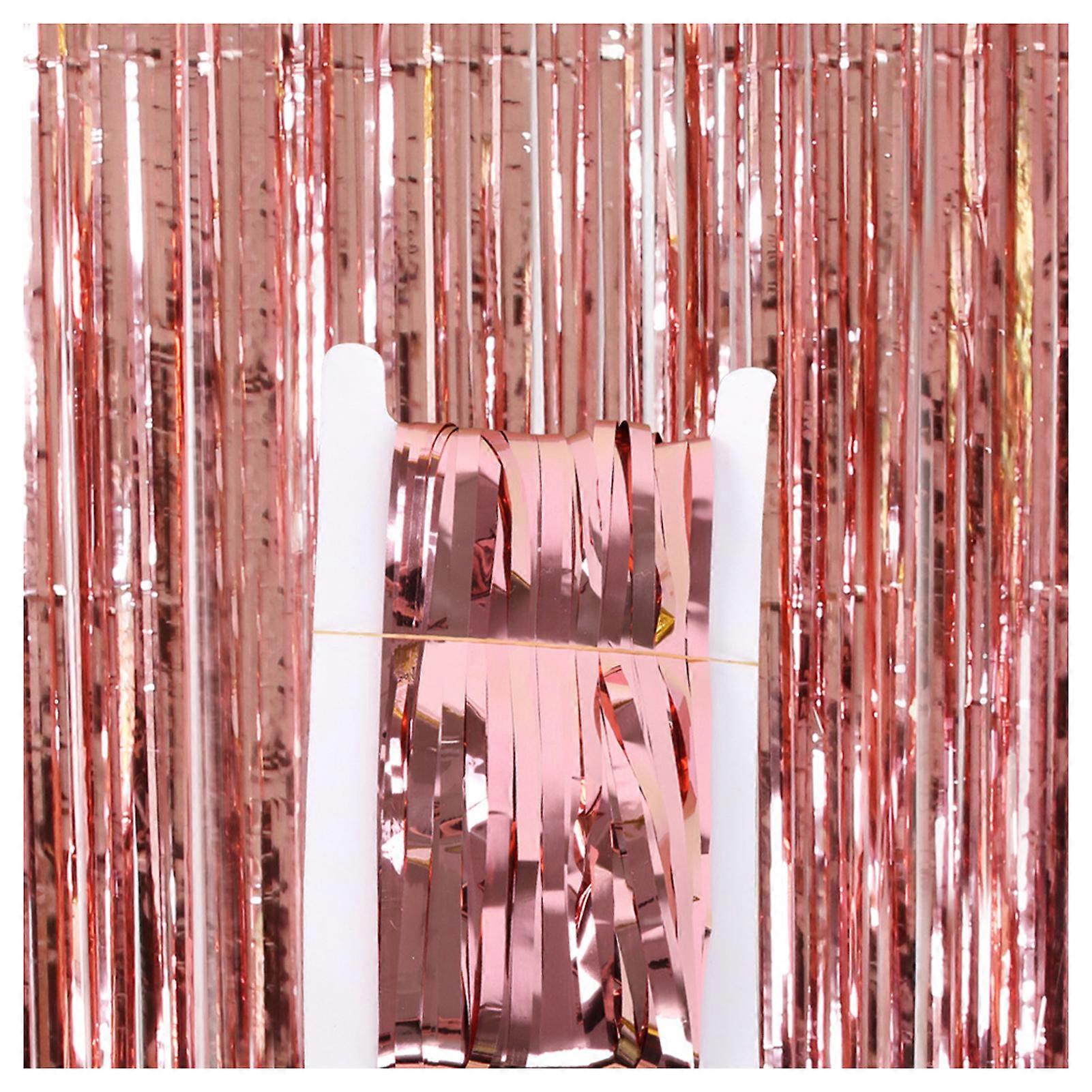Foil Fringe Curtains Backdrop Photo Streamers Backdrop Party Streamers or Engagement Bridal Shower Party Decor