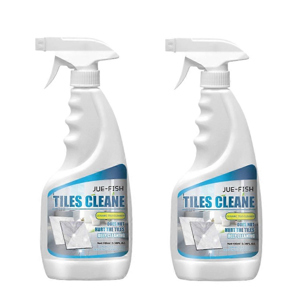 2x 100ml Tile Cleaner Langvarig keramisk fliser rengjøringsløsning gulvrenser