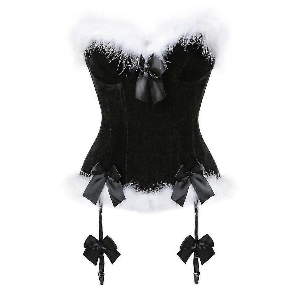 Női Mikulás fehérnemű piros karácsonyi fűző babydoll szett Chemises karácsonyi ruha csipke hálóruha karácsonyi fehérnemű Bustier