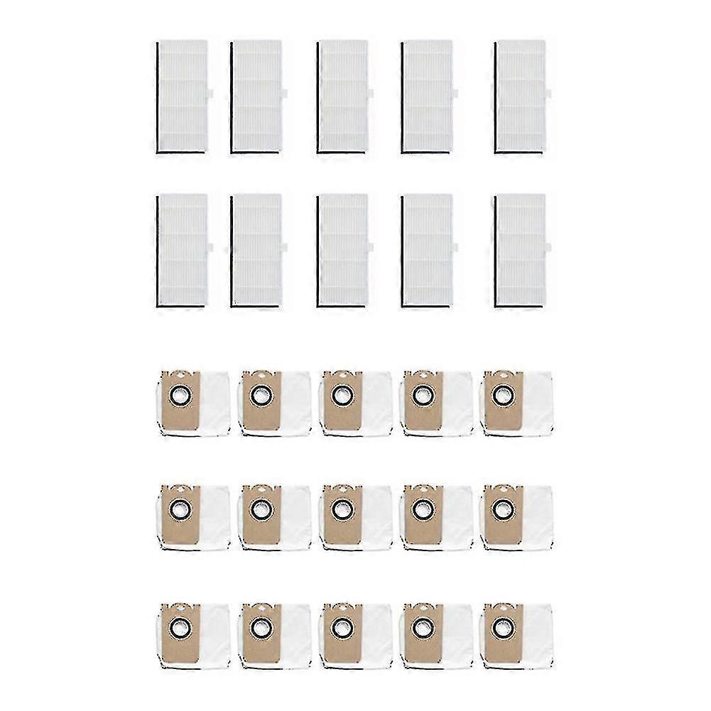 High Efficiency Filters + Leak Proof Dust Bags Compatible With Proscenic M8 Pro