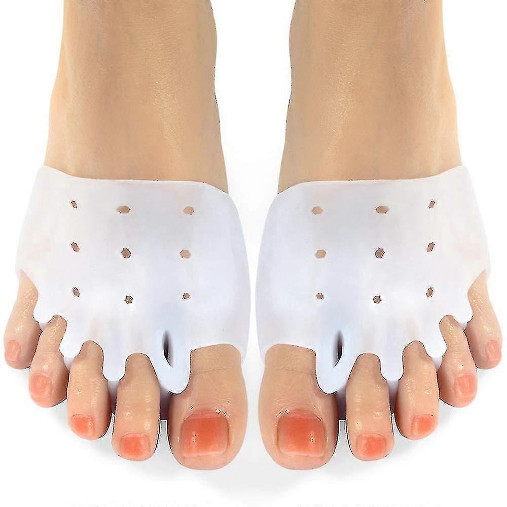 جل منصات مشط القدم 6 قطع ، كرة من وسائد القدم مع فاصل إصبع القدم قرص العسل تنفس مورتونز ورم عصبي الكالس مشط القدم