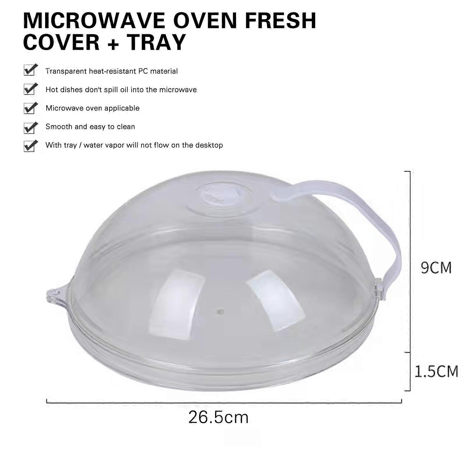 Microwave Cover with Easy Grip Handle Microwave Splash Proof Cover Guard Lid