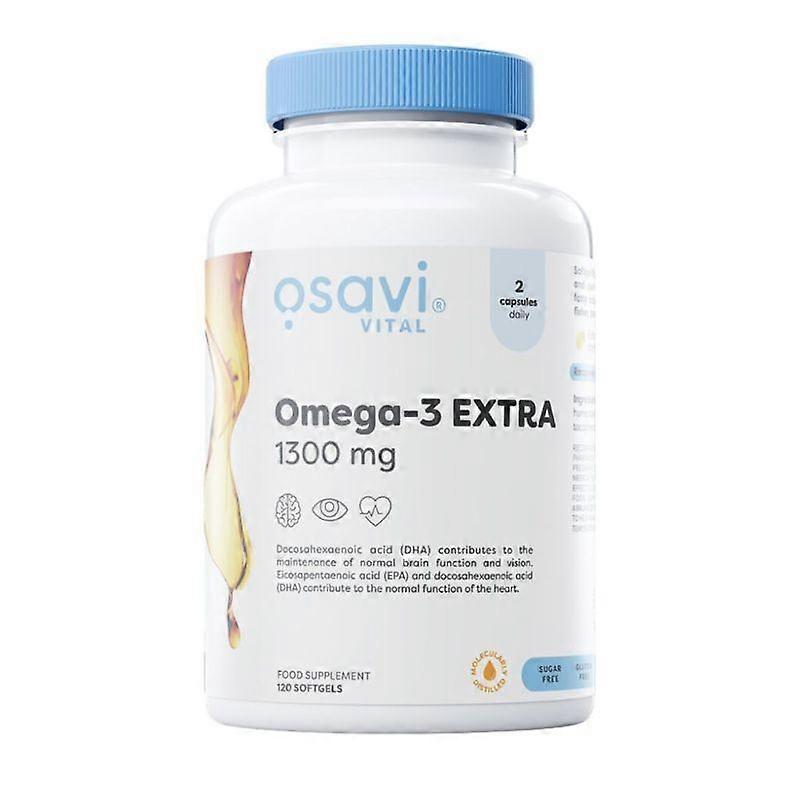 Osavi Omega-3 Extra Molecularly Distilled 1300mg (Lemon) Softgels 120
