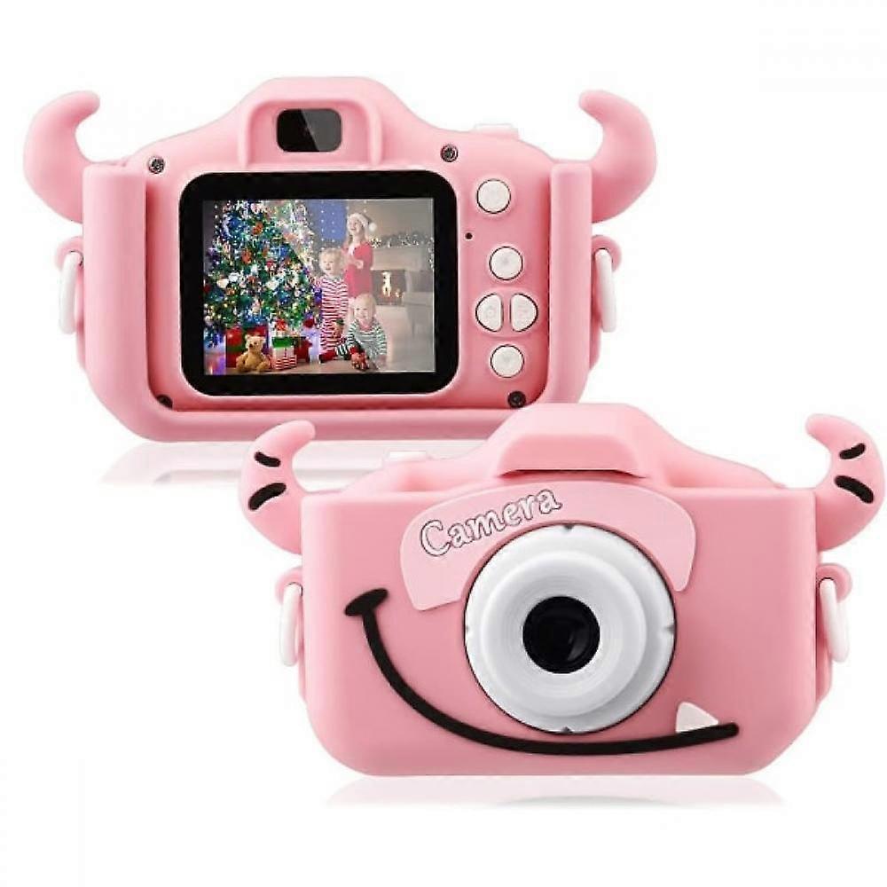 (pink) children's toy camera, 2.0-inch children's screen digital camera