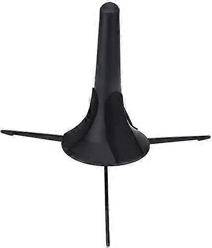 Black Portable Trumpet Stand Holder Metal Tripod Holder Stand Foldable - 6.7" x4.5"