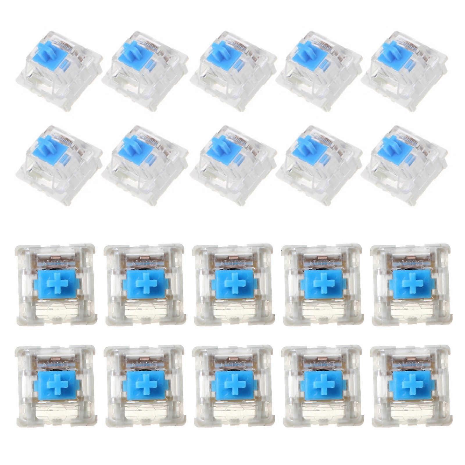 3pin 60g Bluish White Switch Linear Switches For Mechanical Keyboard (10pcs)