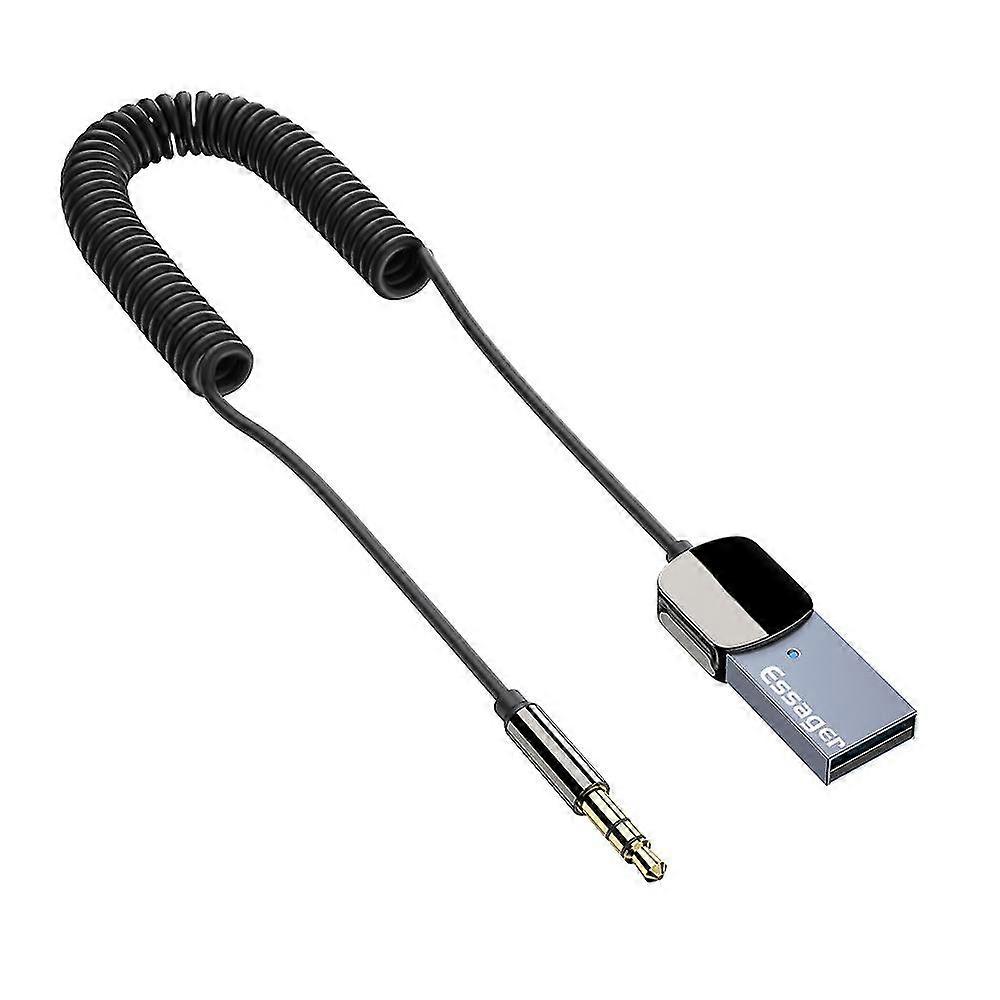 Essager Eb01 תואם Bluetooth משדר כבל שמע לרכב מקלט אלחוטי רכב Aux 3.5 מ"מ כבל מתאם שקע 3.5 מ"מ