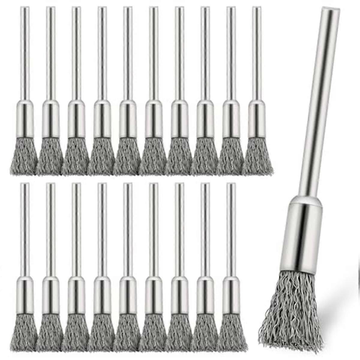 Clean End Brush Pen Wire End, Extended Small Wire Brush Rust Paint Removal Drill Bit Polishing Rota