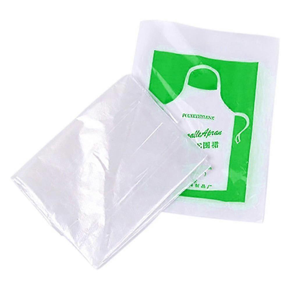 Children Home Kitchen Clear Disposable Apron Protective Adjustive Apron 100pcs