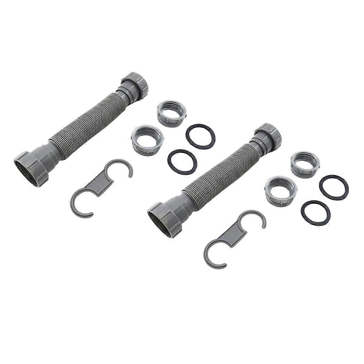 2PCS Kitchen Sink Waste Pipe Kitchen Sink Overflow Pipe Wear- Sink Plumbing Parts Replacement Kit