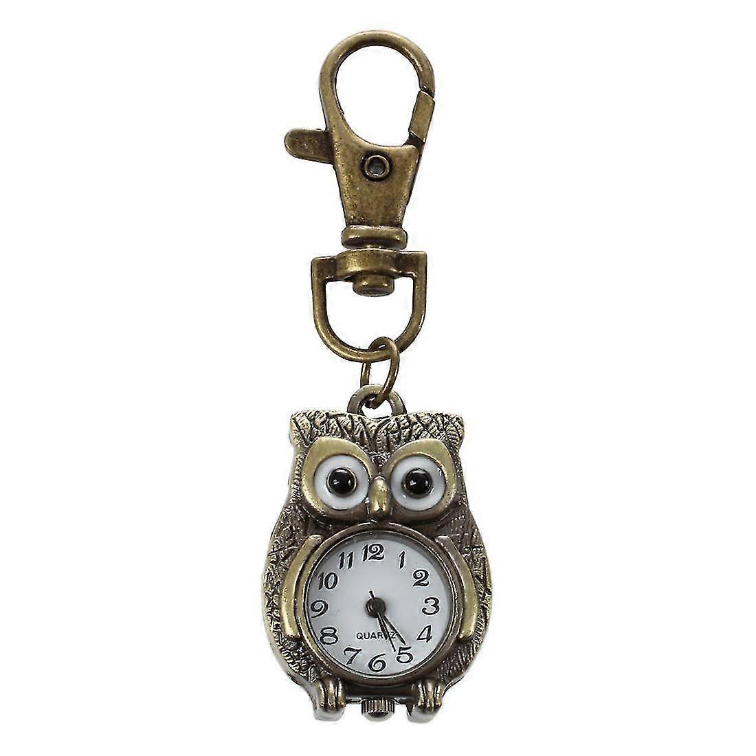 Keychain Clock Keyring Owl Shape 37X24Mm
