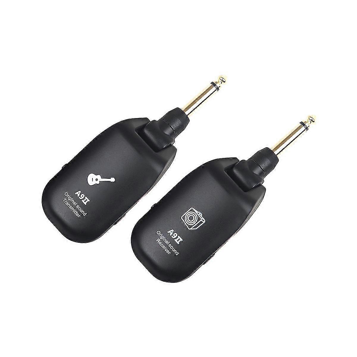 מערכת גיטרה אלחוטית 2.4g נטענת 4 ערוצים מקלט משדר גיטרה לגיטרה חשמלית