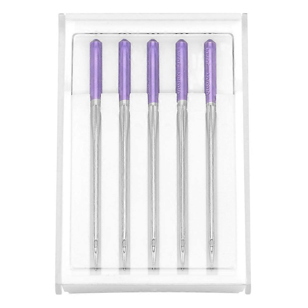Home Sewing Machine Needles Size 11/14 with Storage Box for Stitching Tailoring (14# Purple)