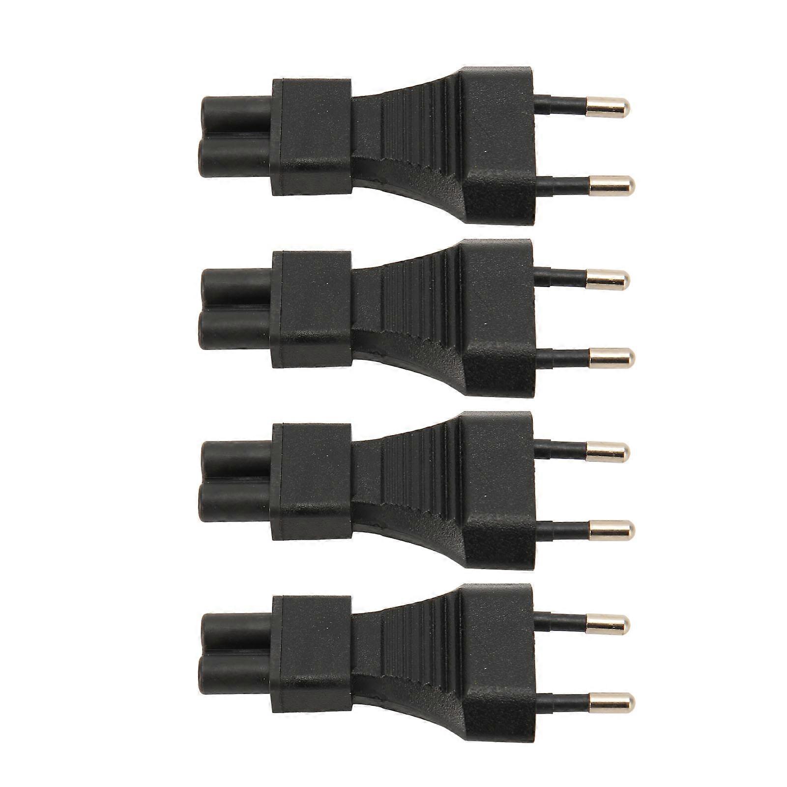 EU Plug Male to IEC320 C5 Power Adapter 4PCS 2.5A 250V Plug and Play Power Socket