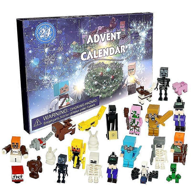 Minecraft Advent Calendar 24pcs Building Block Toy Set - Natal Halloween Presentes