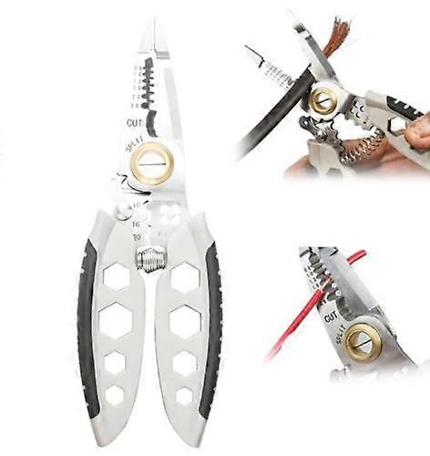 7-Inch Multipurpose Wire Stripper, Multi-Tool Wire Cutter For Stripping