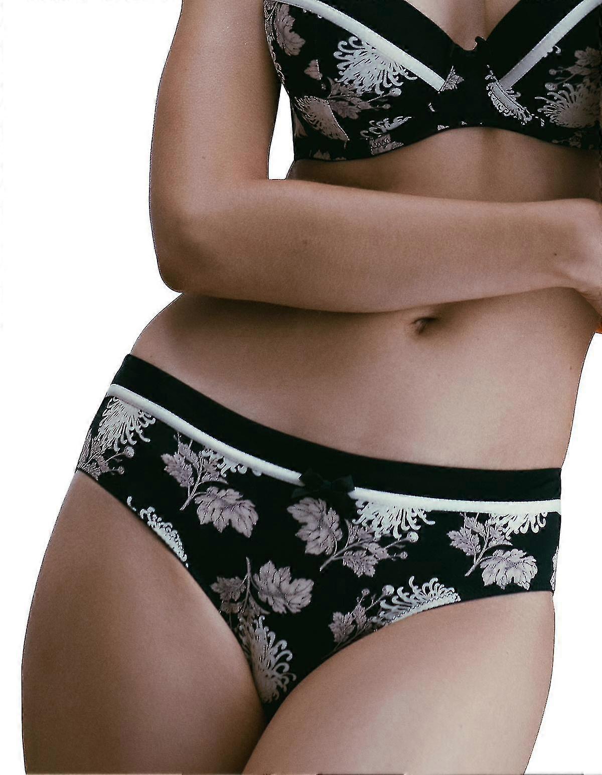 12647-C Blossom Svart Blommönstrad Kvinna