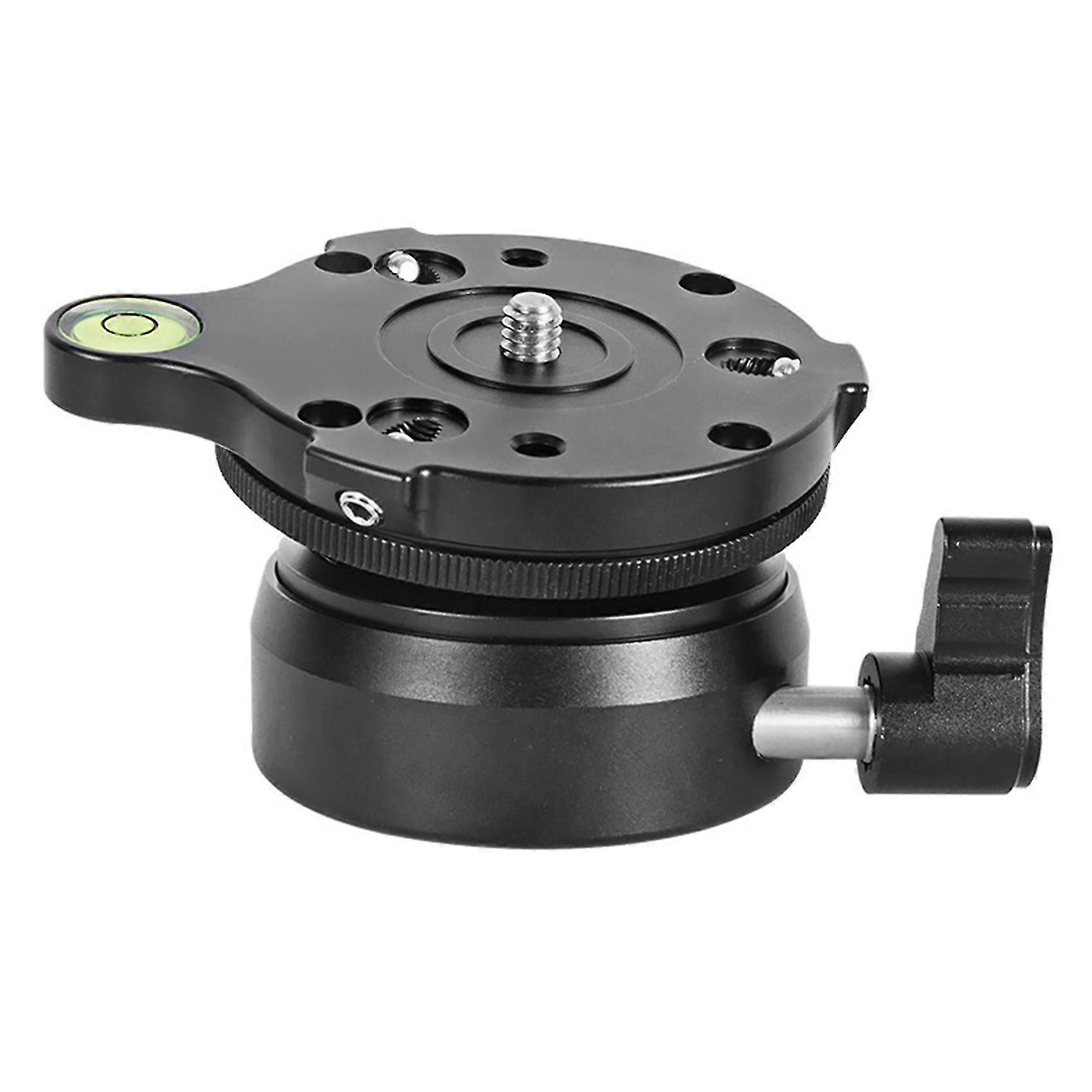 Dy-60n Tripod Head Leveling Base Adjusting Plate With Bubble Level For Dslr Camera
