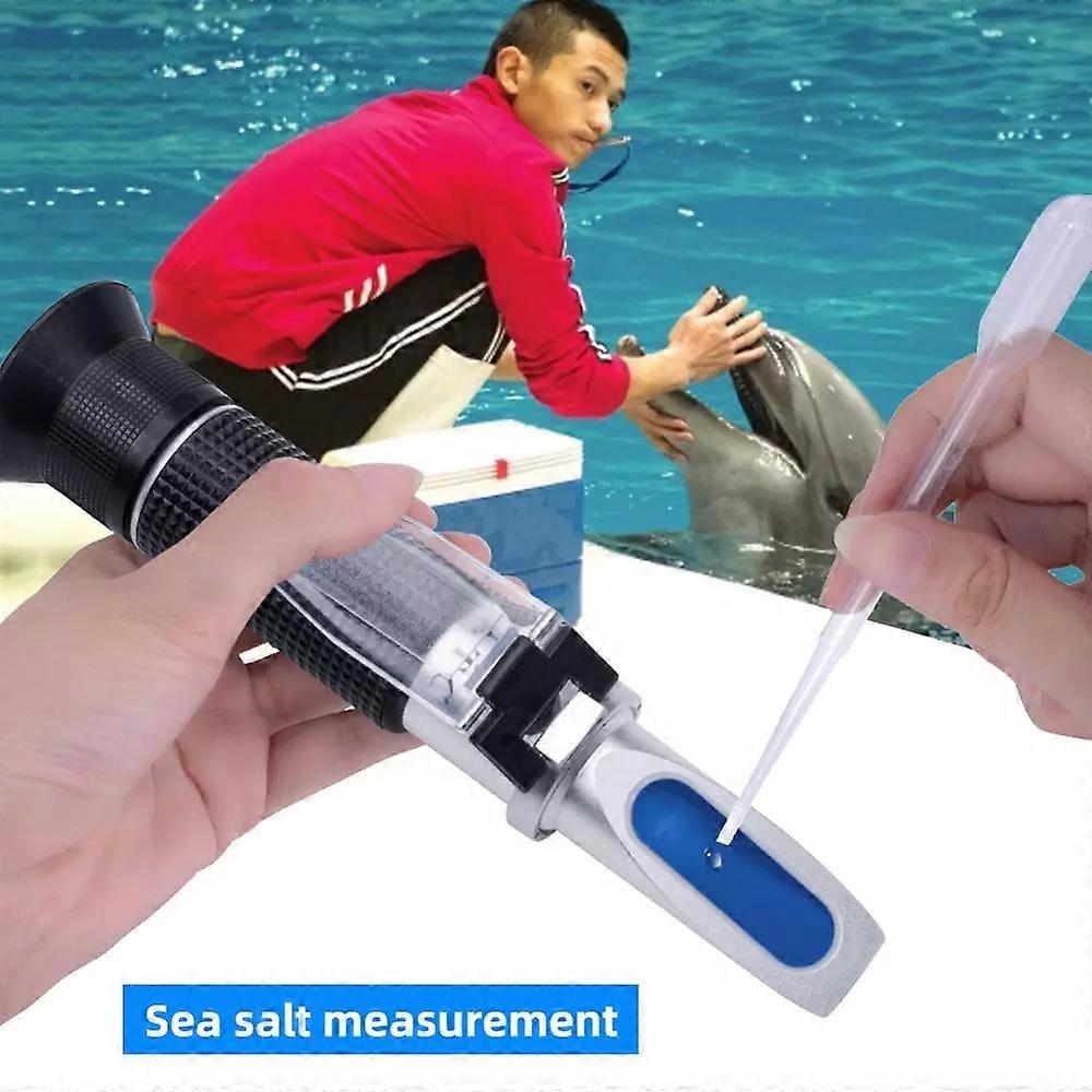 Handheld Dual Scale Sea Water Salinity Refractometer 0-10% Seawater Monitoring 1.000-1.070SG Salinity For aquarium