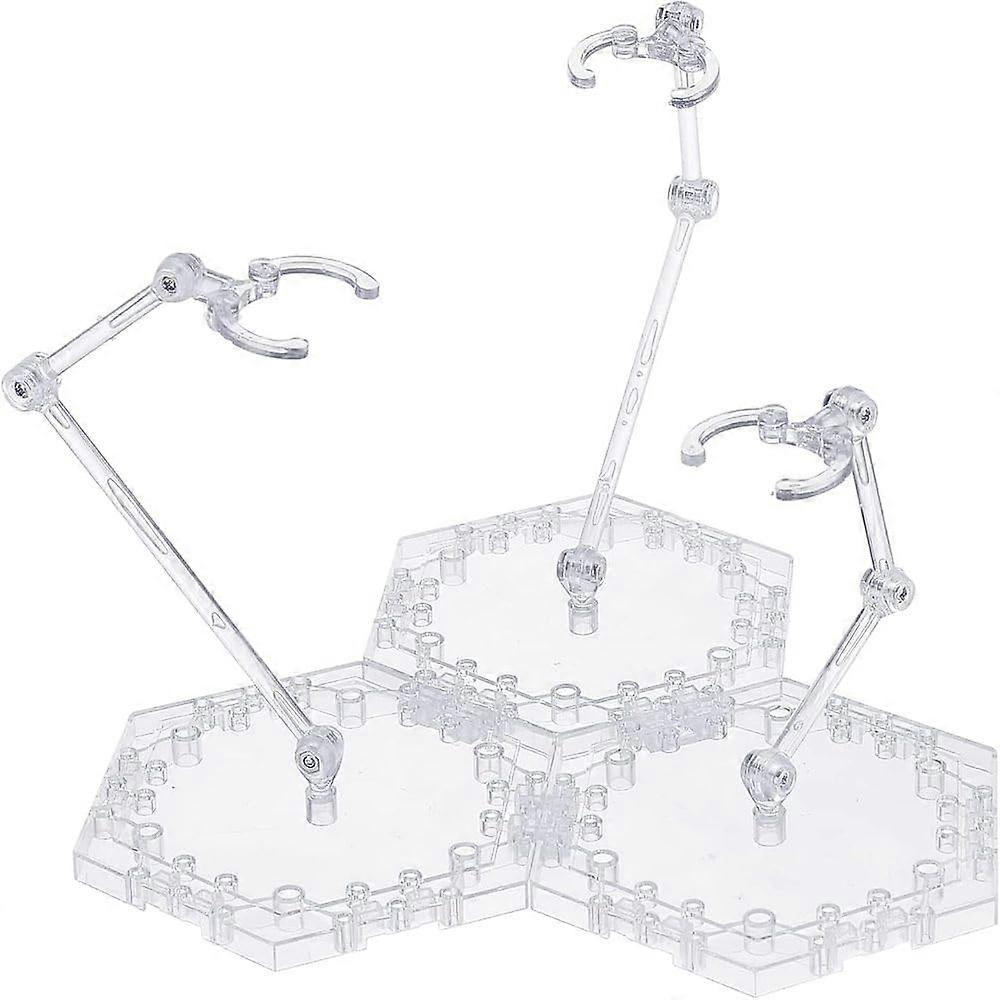 Action Figure Stand Gundam Stand 3 Person Fight Assembled Action Figure Stand Base Doll Model Stand Display Model Stand Compatible with HG/RG Gundam 1