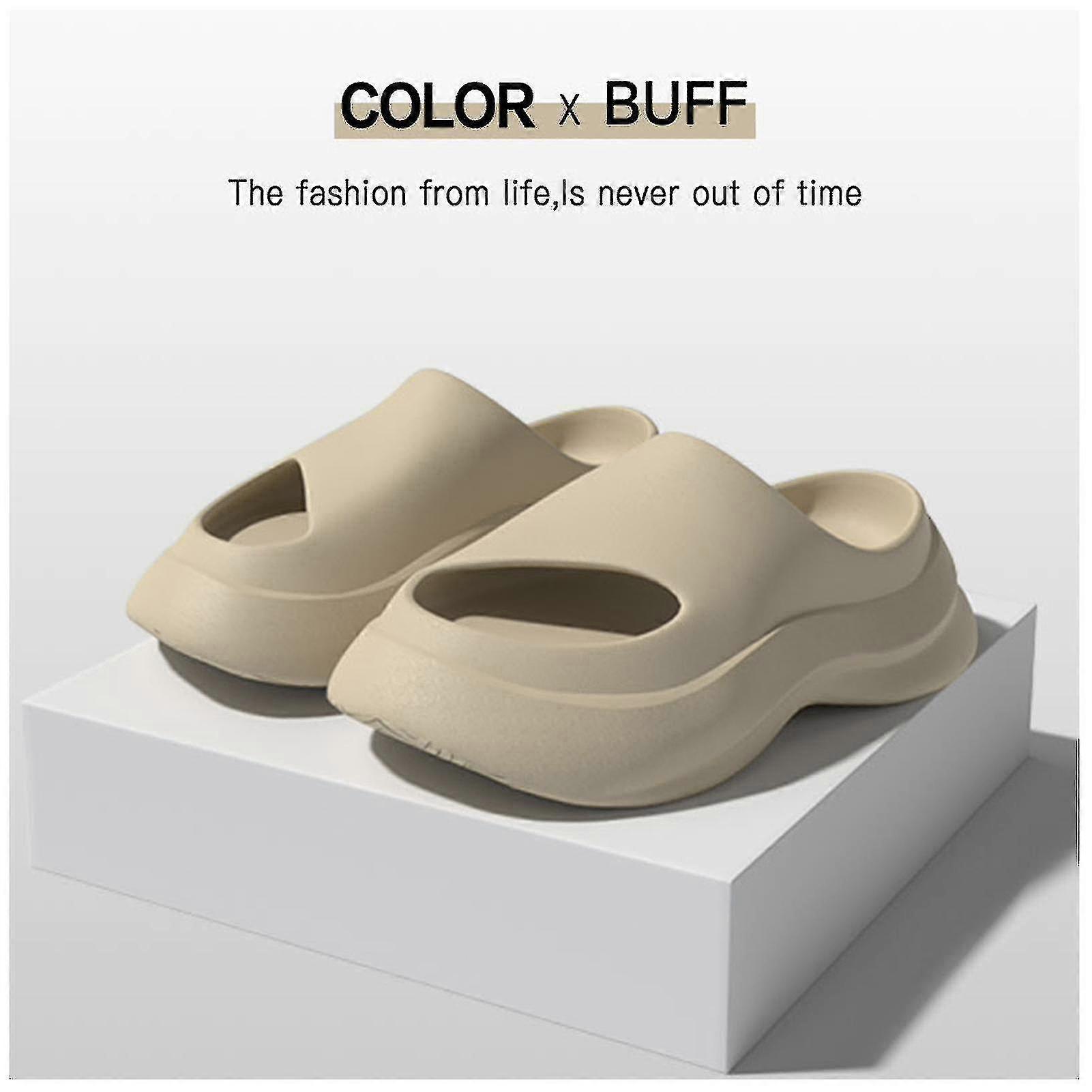 Slides Closed Toe Slippers Non-slip Bathroom Shower Sandals Soft Thick Sole
