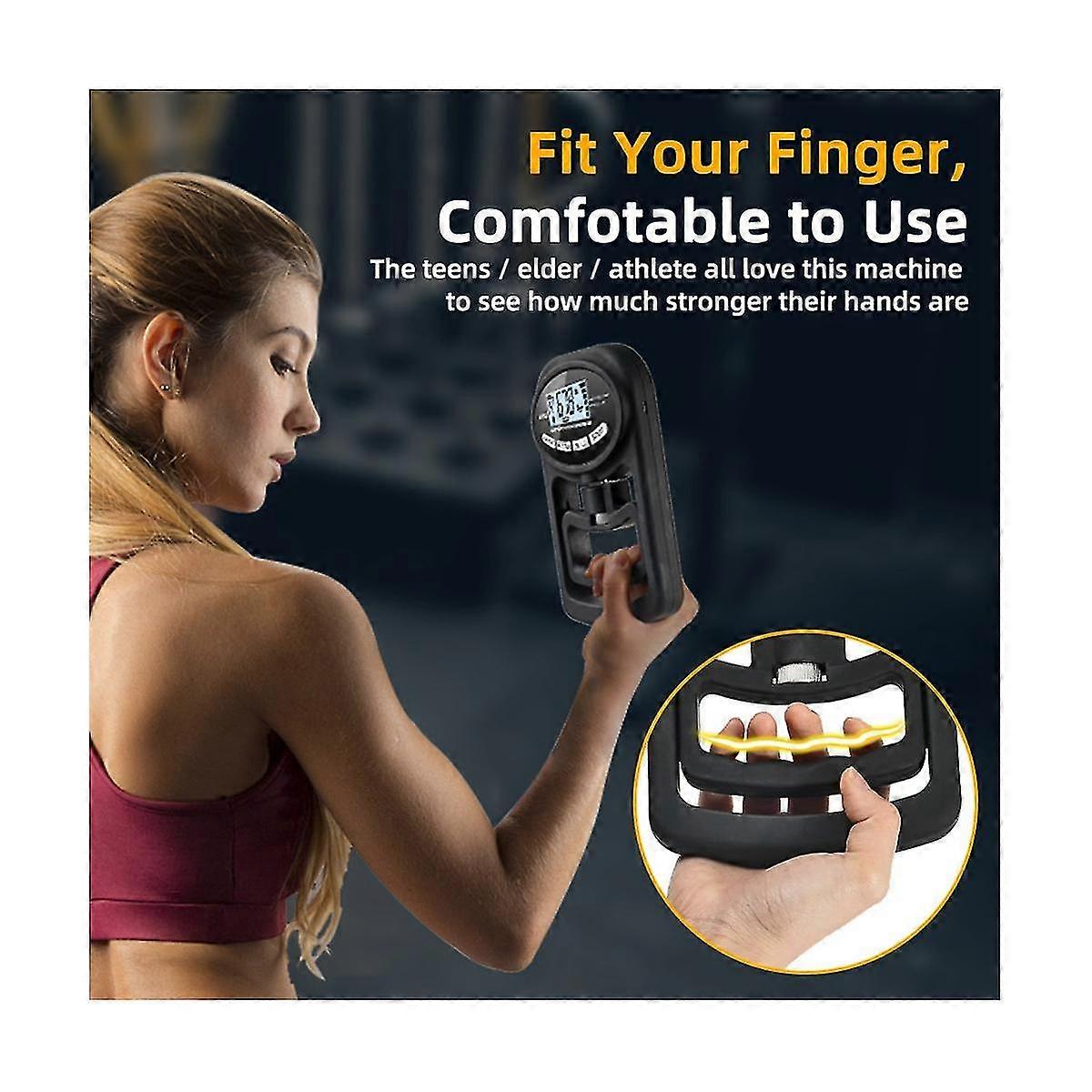 Grip Strength Tester 265lbs/120kg Digital Hand Dynamometer Grip Strength Meter Usb Lcd Screen, Blue