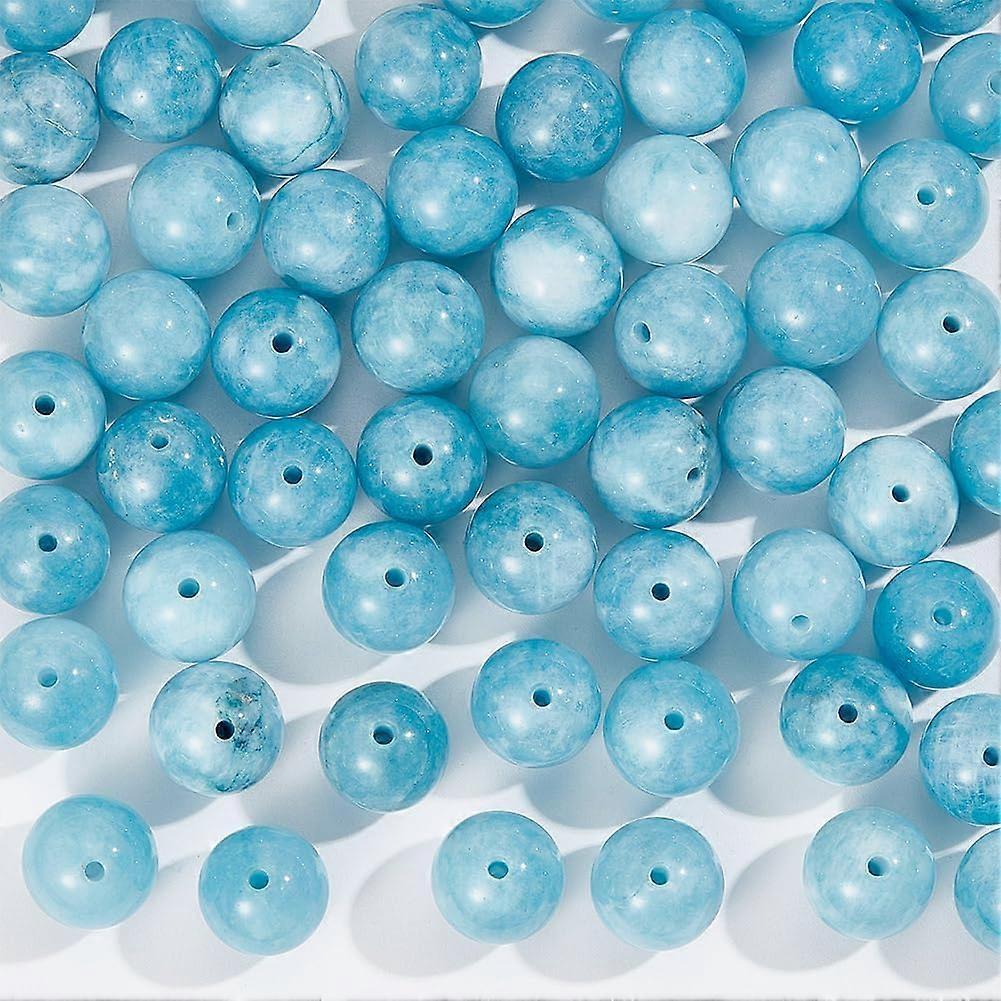2 Strands Natural Blue Quartz Beads Strands Imitation Amazonite Color Round Dyed 12~13mm Hole: 1mm about 32pcs/strand 15 inch