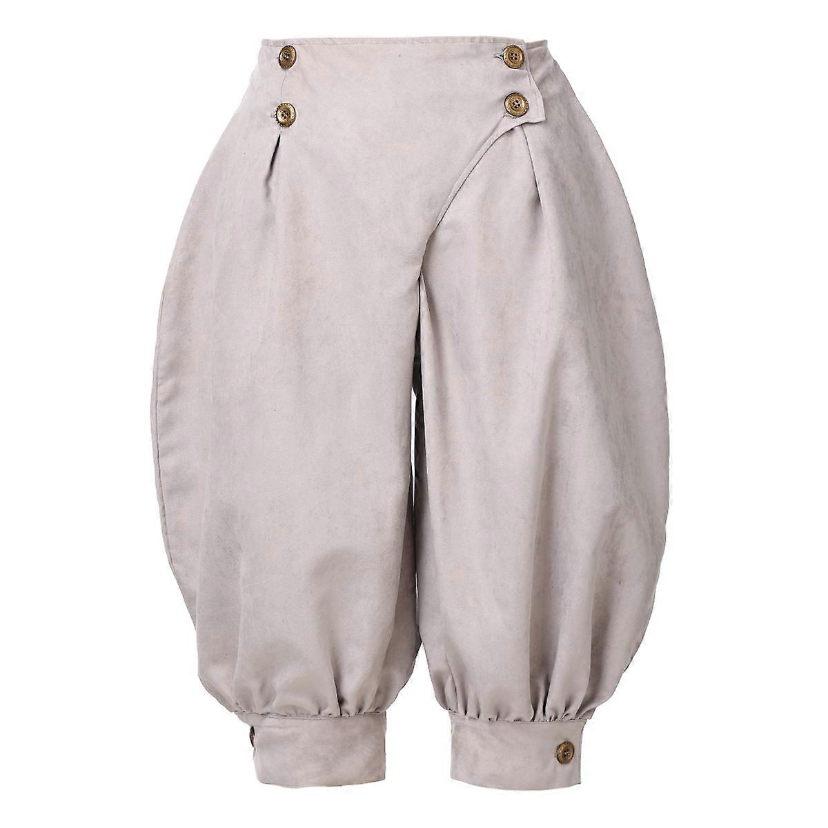 Pantalon Pirate Médiéval Homme – Style Cosplay Renaissance Viking Steampunk – Coupe Ample Et Jambes Larges – Lacets Décoratifs – Tissu Confortable Et Facile D’entretien - 9