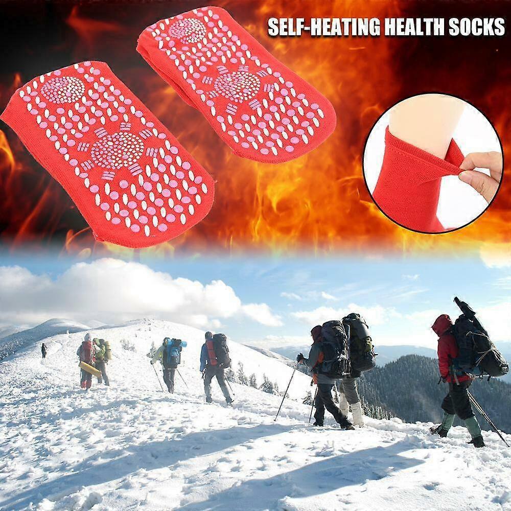 Magnetic Therapy Self Heating Tourmaline Health Socks Winter Warm Mid Calf Socks