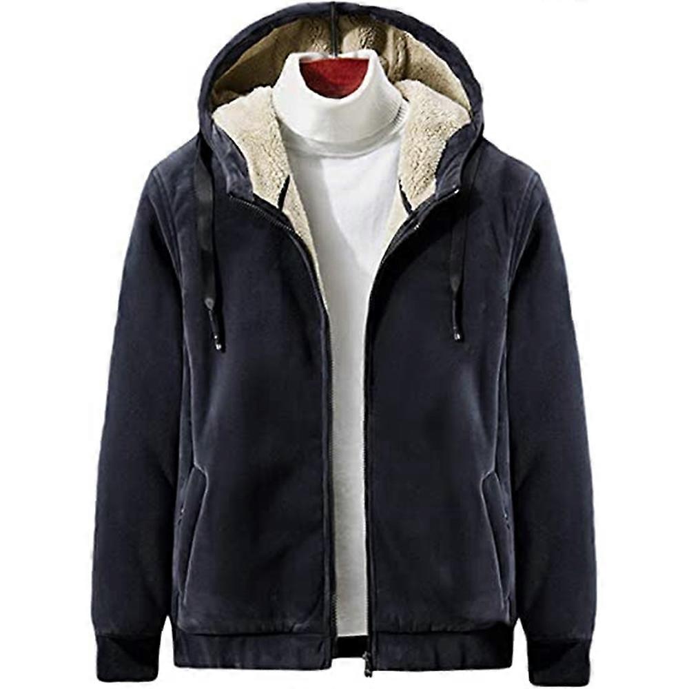 Men's Sherpa Lined Mens Fleece Lined Hoodies Winter Jacket