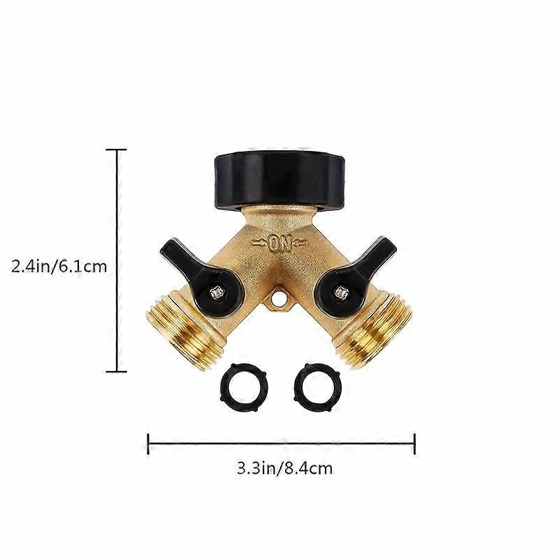 New style Upgrade Your Water System with This Durable 1pc Full Copper Y-Shape Connector & 2 Way Valve!