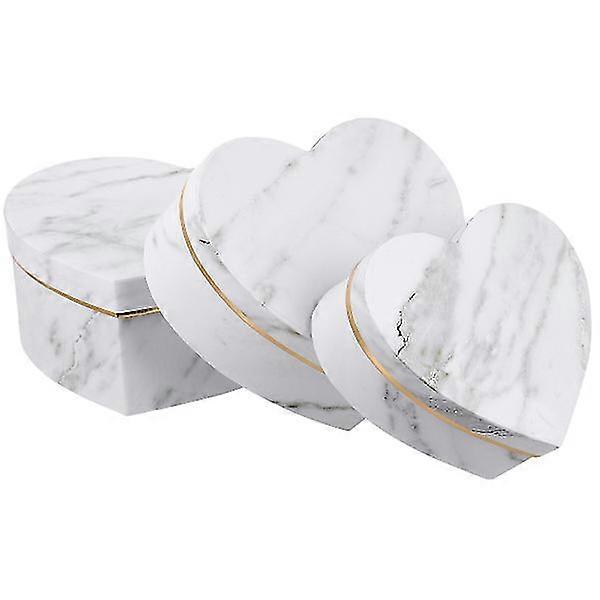 3pcs Candy Storage Container Gift Packaging Box Heart-shaped Gift Storage Box