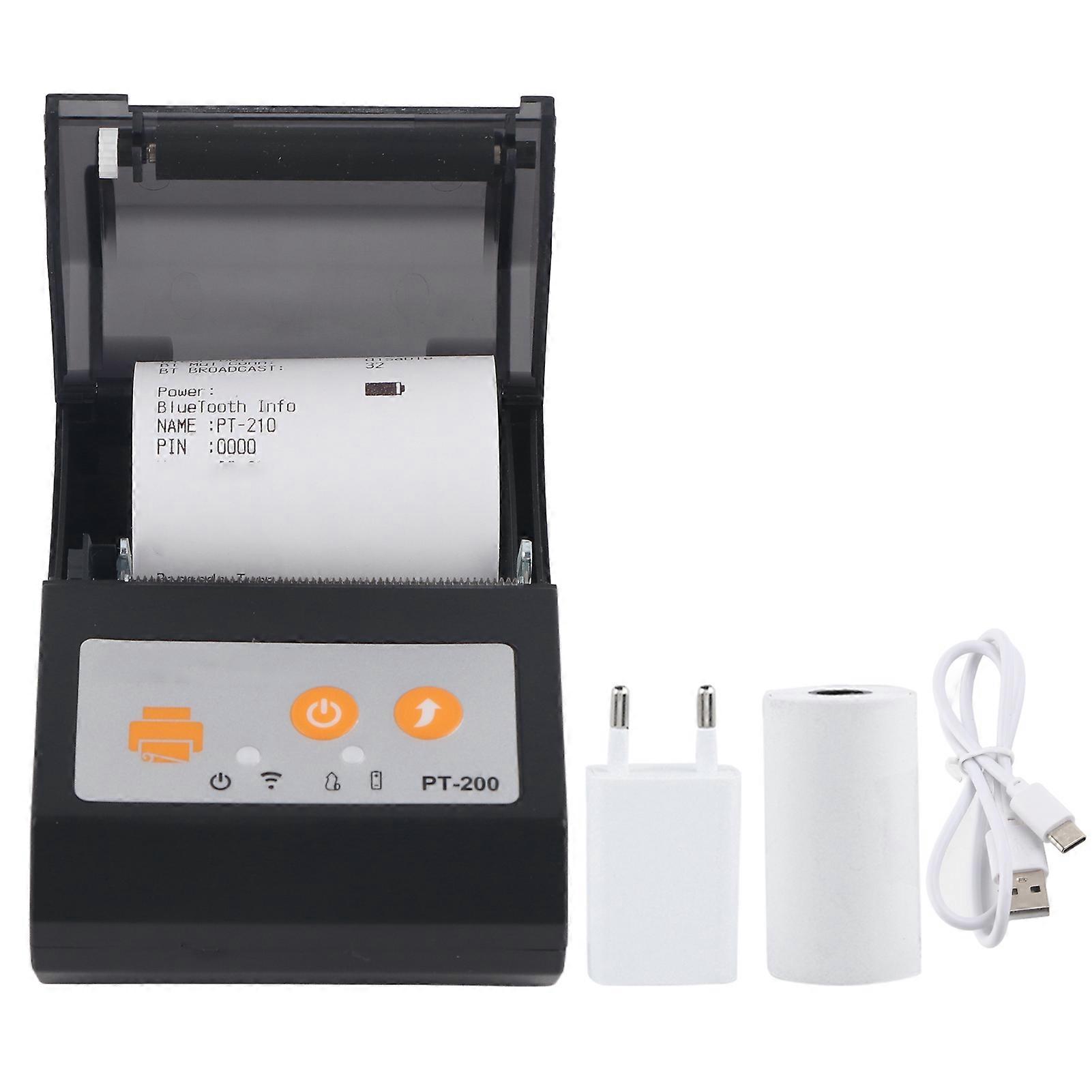Portable Mini Bluetooth Printer 58mm Handheld Wireless Thermal Printer 110-240V EU