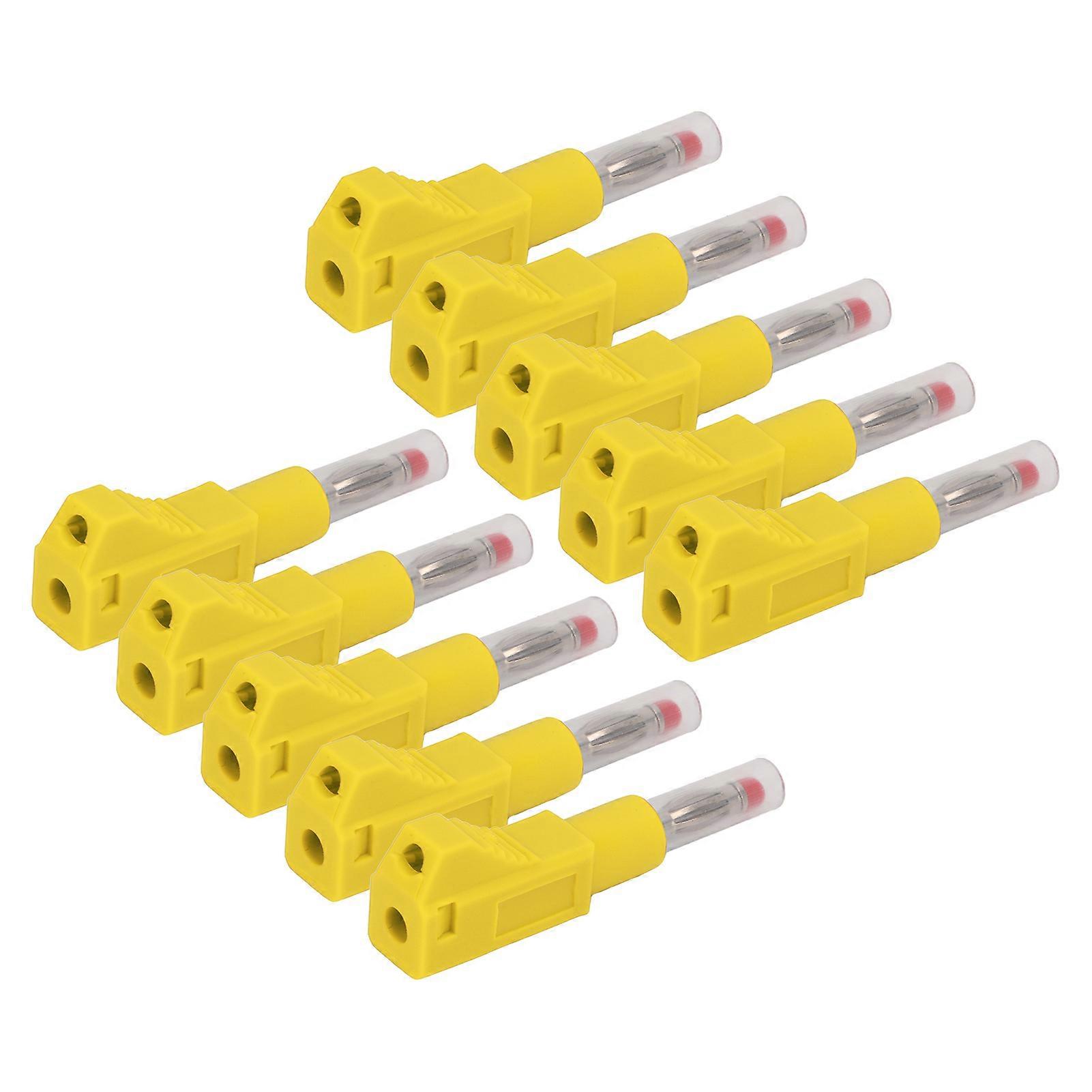 10PCS Telescopic Banana Plugs 4mm CAT II 600V 32A PE Sheath for Industrial Security 3C Digital Equipment