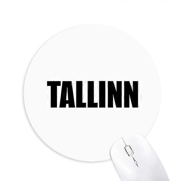 Tallinn Estonia City Name Round Non-Slip Rubber Mousepad Game Office Mouse Pad