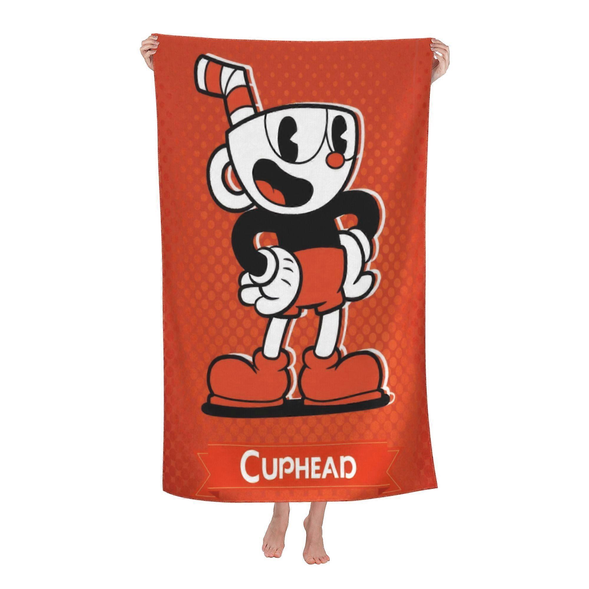 k76 Cuphead Beach Towel, Large Microfiber Bath Towel mtdw76