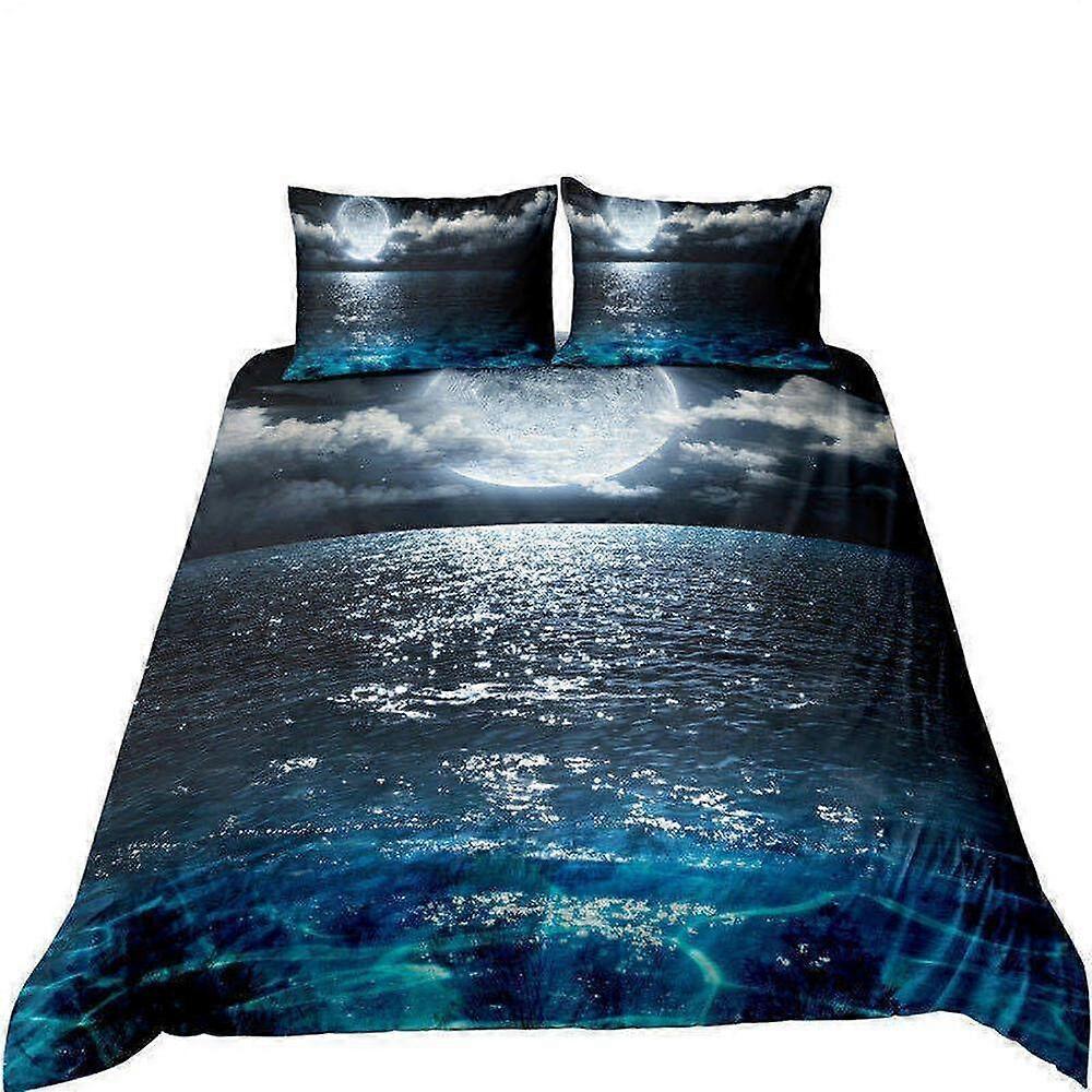 v856 Lençóis Azul Seaside Beach Collection Conjunto de capa de edredão Colcha Lençóis IU856