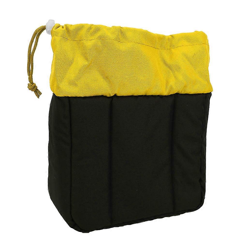 Thickened Shockproof Digital Camera Lens Insert Bag Padded Case With Drawstring (Yellow)