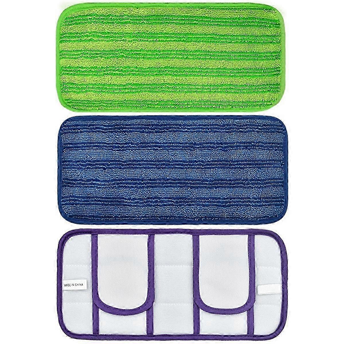 4PCS Reusable Mop Pads for Mop Refills Pads 12Inch Replacement Mop Pads for Wood&Multi-Surface Floo