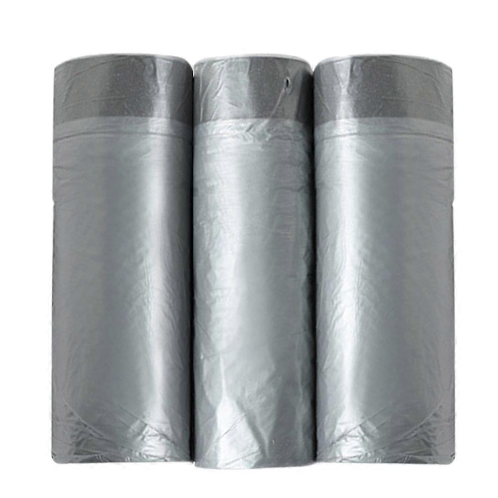 3 Rolls Drawstring Type Disposable Garbage Bag Single Use Rubbish Bag for Home Bathroom Kitchen