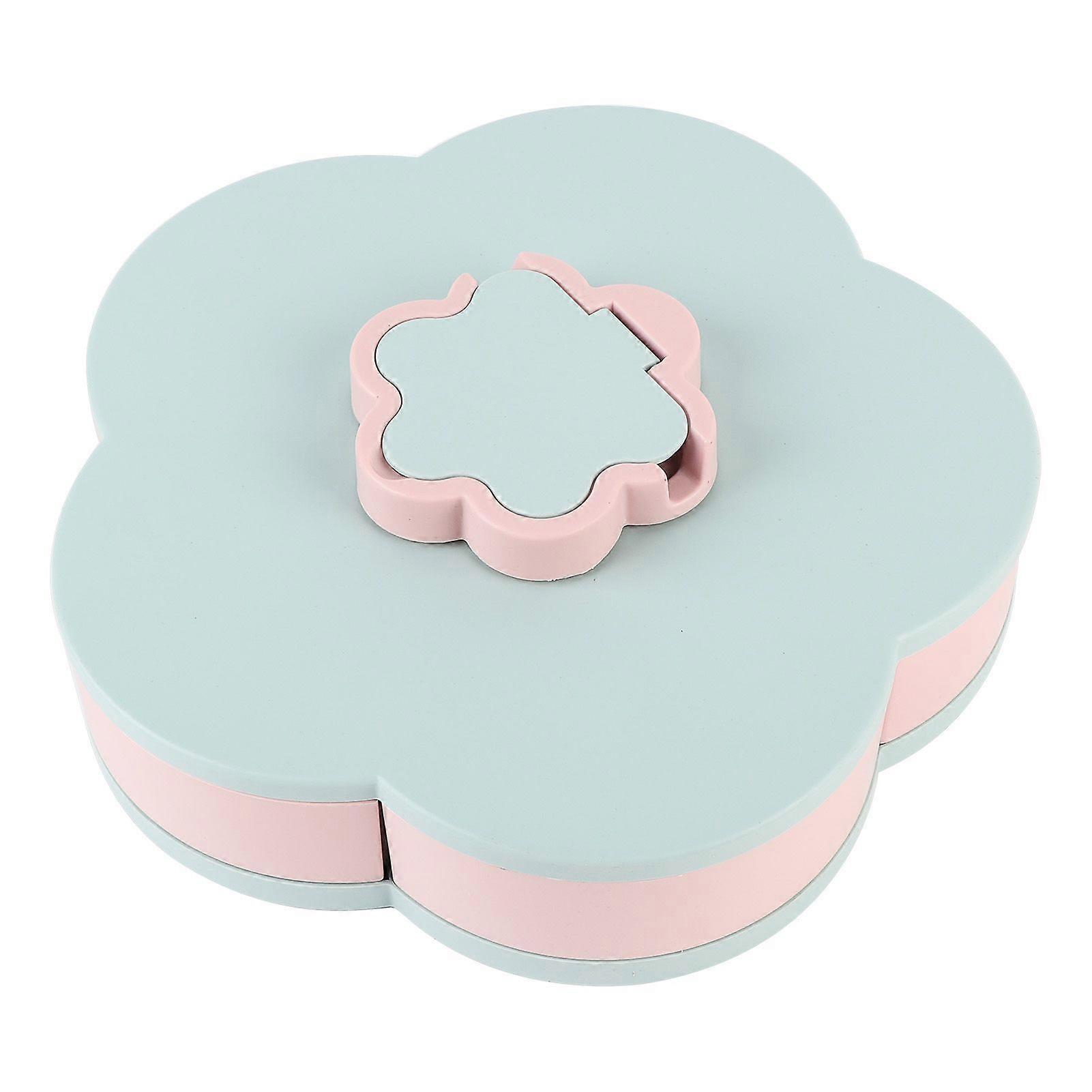 Candy Box Petal Shape Rotating Snack Storage Container Tray for Home Wedding Party