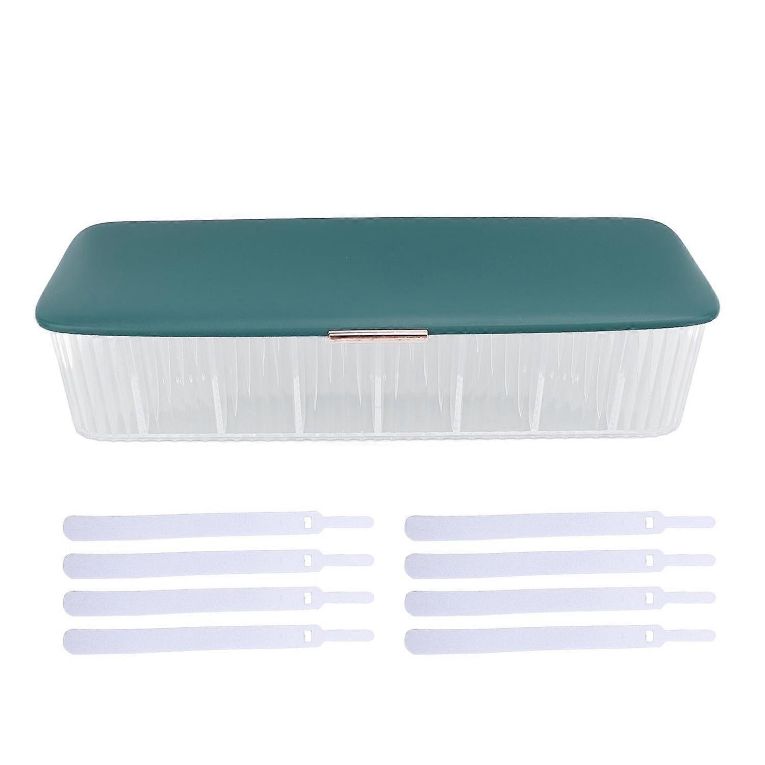 Cable Management Box with Lid Dust Proof Cotton Swab Storage Box Tool Holder Electronics Organizer B